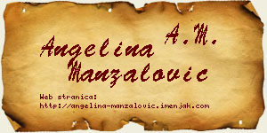 Angelina Manzalović vizit kartica